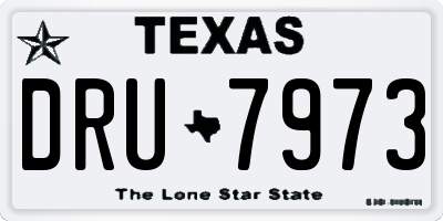 TX license plate DRU7973