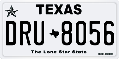 TX license plate DRU8056