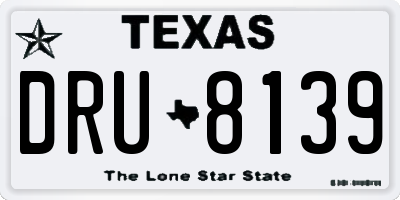 TX license plate DRU8139