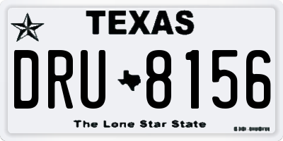 TX license plate DRU8156