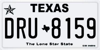 TX license plate DRU8159