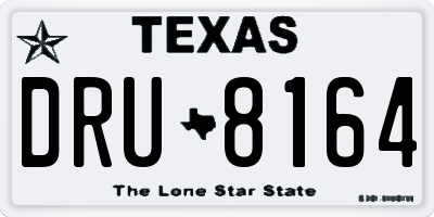 TX license plate DRU8164