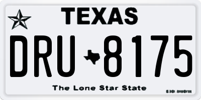 TX license plate DRU8175