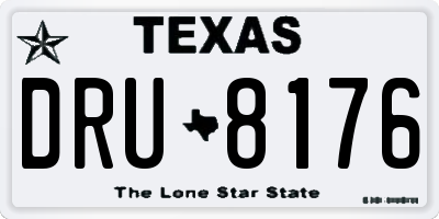 TX license plate DRU8176