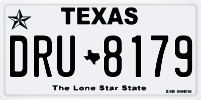 TX license plate DRU8179