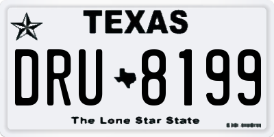 TX license plate DRU8199