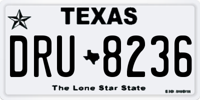 TX license plate DRU8236