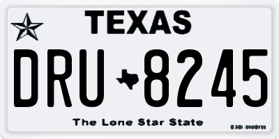 TX license plate DRU8245
