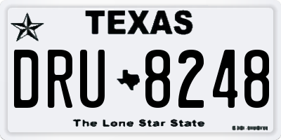 TX license plate DRU8248