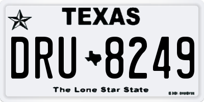 TX license plate DRU8249