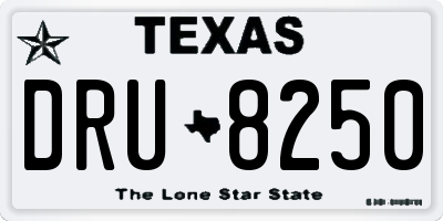 TX license plate DRU8250