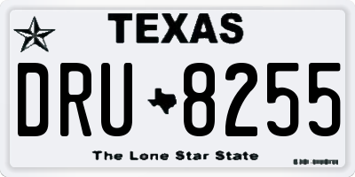 TX license plate DRU8255
