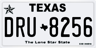 TX license plate DRU8256