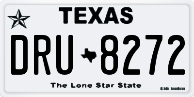 TX license plate DRU8272