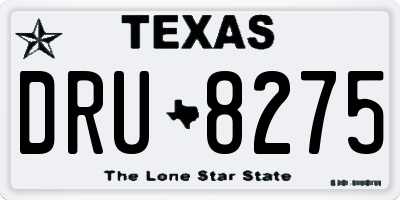 TX license plate DRU8275