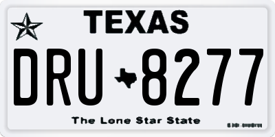 TX license plate DRU8277