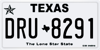 TX license plate DRU8291