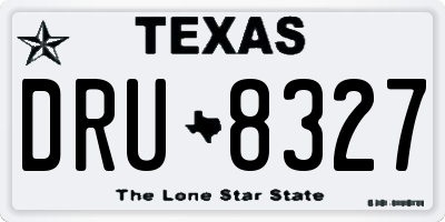 TX license plate DRU8327