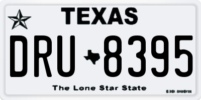 TX license plate DRU8395