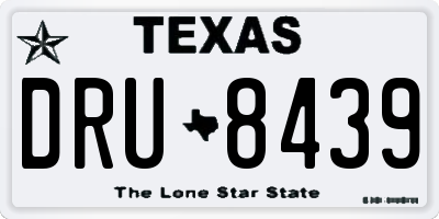 TX license plate DRU8439