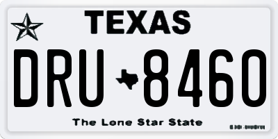 TX license plate DRU8460