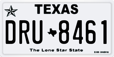 TX license plate DRU8461
