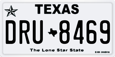 TX license plate DRU8469