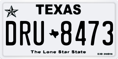 TX license plate DRU8473