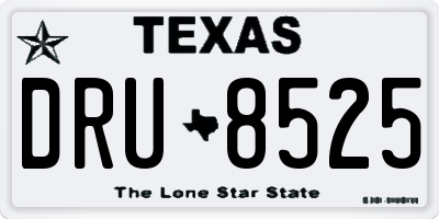 TX license plate DRU8525