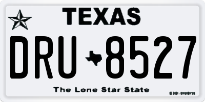 TX license plate DRU8527