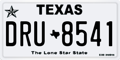 TX license plate DRU8541