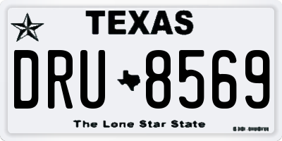 TX license plate DRU8569