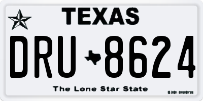 TX license plate DRU8624