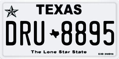 TX license plate DRU8895