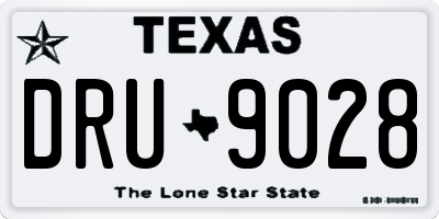 TX license plate DRU9028