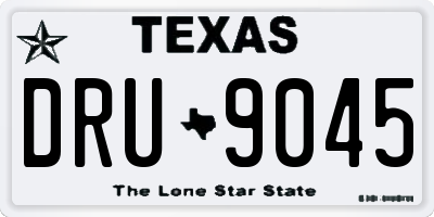 TX license plate DRU9045