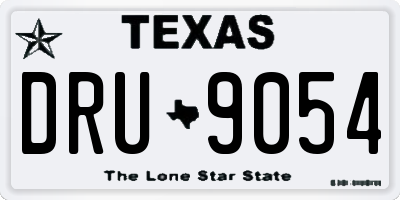 TX license plate DRU9054