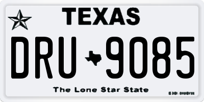 TX license plate DRU9085