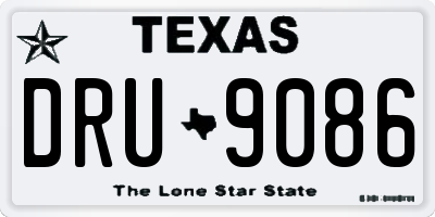 TX license plate DRU9086