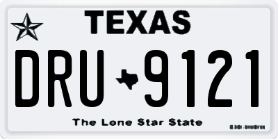 TX license plate DRU9121