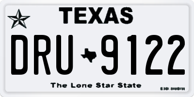 TX license plate DRU9122