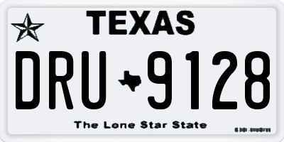 TX license plate DRU9128
