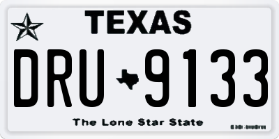 TX license plate DRU9133