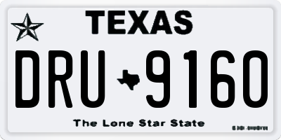 TX license plate DRU9160