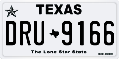 TX license plate DRU9166
