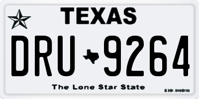 TX license plate DRU9264
