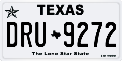 TX license plate DRU9272