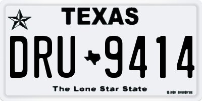 TX license plate DRU9414