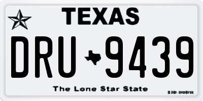 TX license plate DRU9439