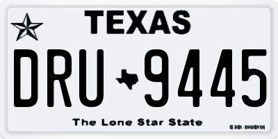 TX license plate DRU9445